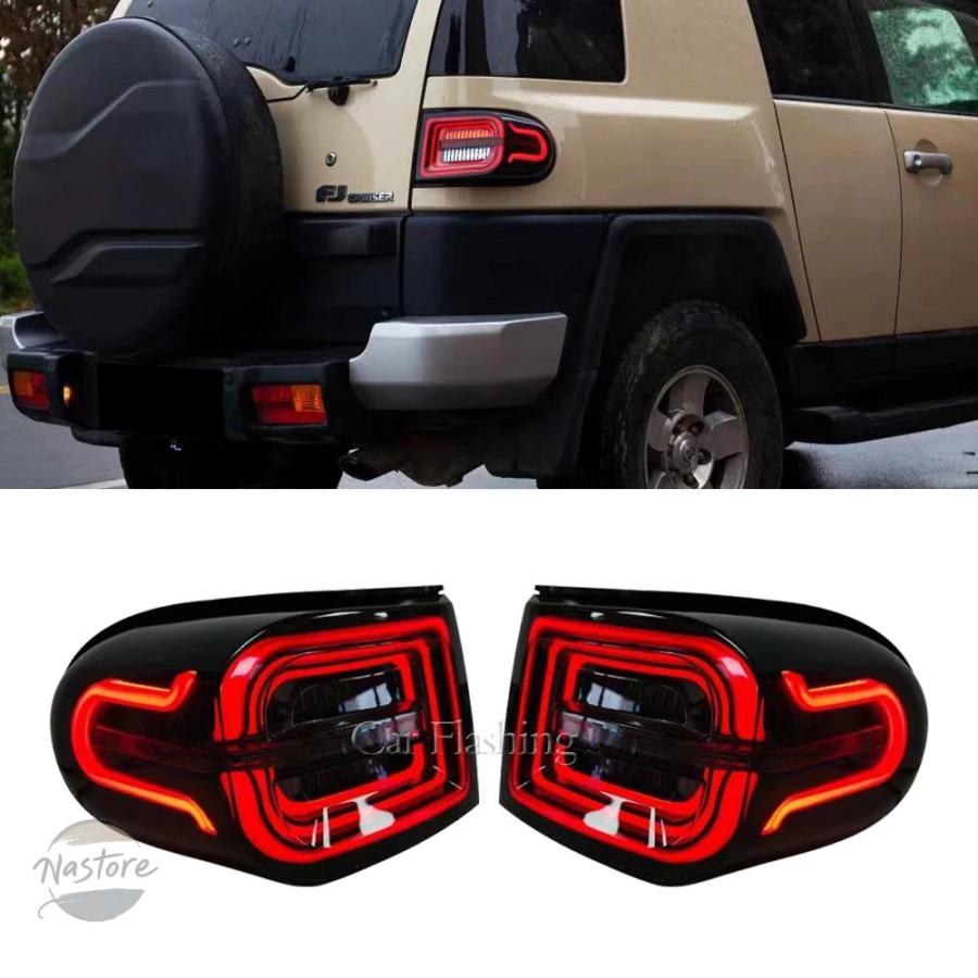 トヨタ FJクルーザー 専用LEDテールランプ スモークテール 並行輸入品 トヨタ FJ クルーザー テールライト 2007-2022年式用 2個