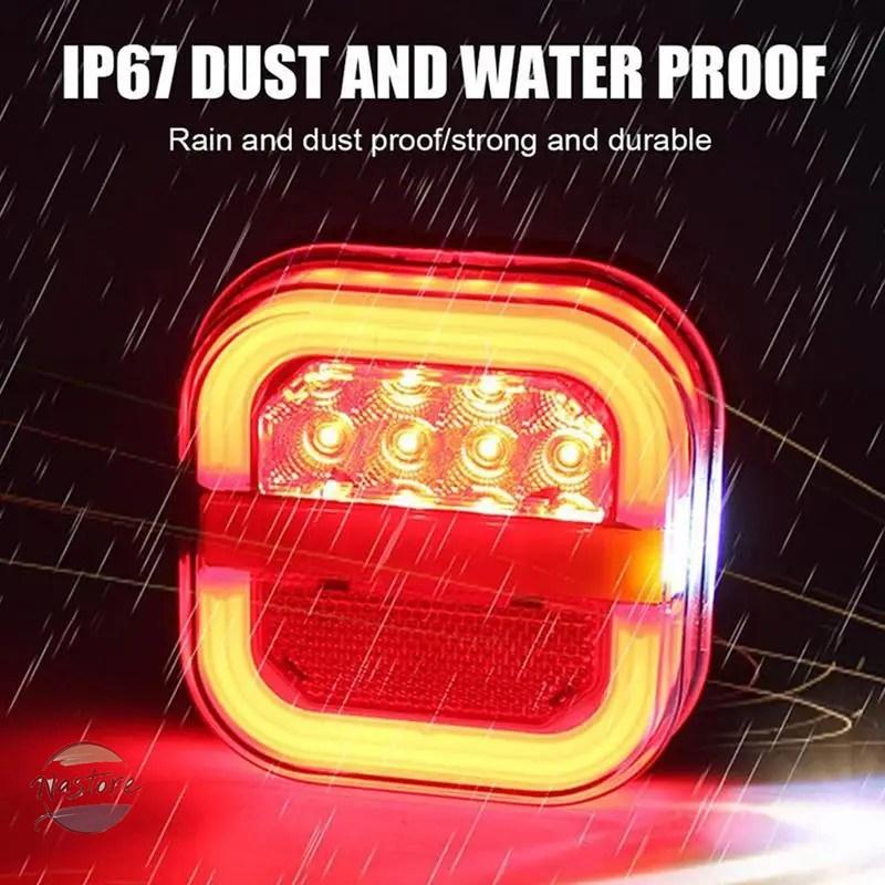 並行輸入品 トレーラー LED テールライト リアランプ 牽引用 多機能ワイヤレスブレーキテールライト RV トレーラー レッカー ボート マリン用