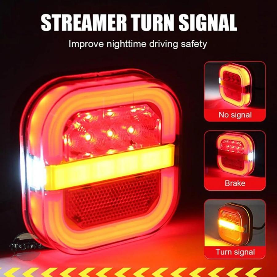 並行輸入品 トレーラー LED テールライト リアランプ 牽引用 多機能ワイヤレスブレーキテールライト RV トレーラー レッカー ボート マリン用