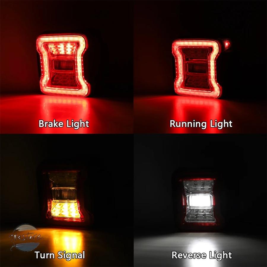 並行輸入品 ジープ ラングラー JL 2018-22 用 LED テールライト リア