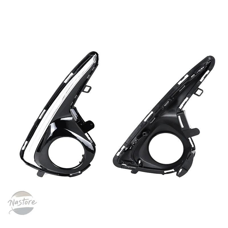 並行輸入品 トヨタ ヤリス ヴィッツ 2018 2019 2020 用 フロントバンパー フォグランプ DRL デイタイムランニングライト フォグライトフレームカバー_4