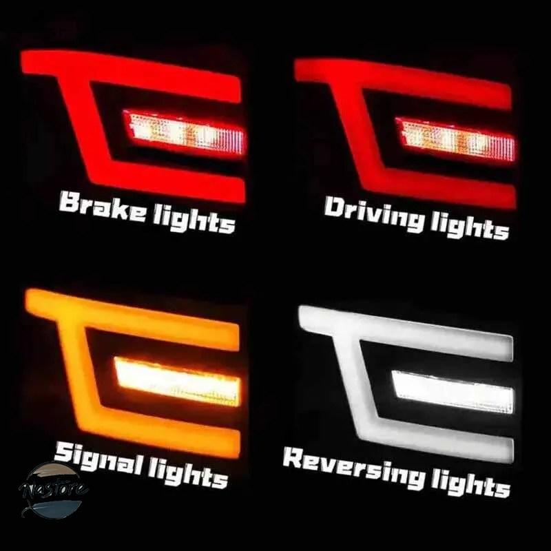 並行輸入品 三菱 トライトン L200 2015-18 用 LED テールライト アセンブリ ウィンカー ブレーキライト リバースライト ハザード灯の画像