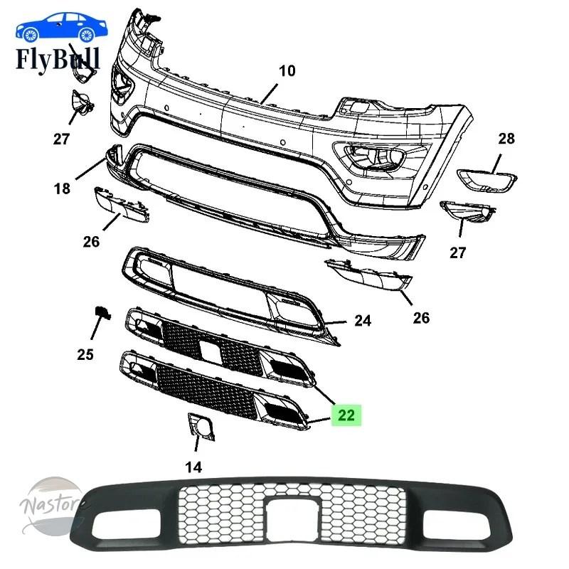 並行輸入品 カバー フロント 68310774AB 8310774AB 自動車ボディパーツ アクセル バンパー アンダーグリル ジープ グランドチェロキー 2017_5