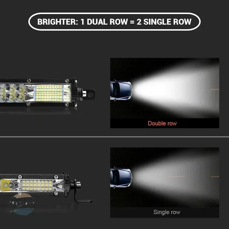 並行輸入品 スリム 12D LED ライトバー 20インチ 10インチ スポット フラッド コンボビーム LED バー SUV 4X4 オフロード LED 作業灯_9