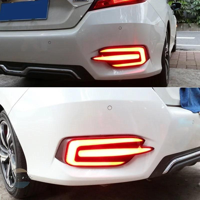 並行輸入品 ホンダ リア ブレーキ ホンダ シビック 10TH 2016-2019 防水ハザードリフレクターフォグランプ LEDリアバンパーライト_2