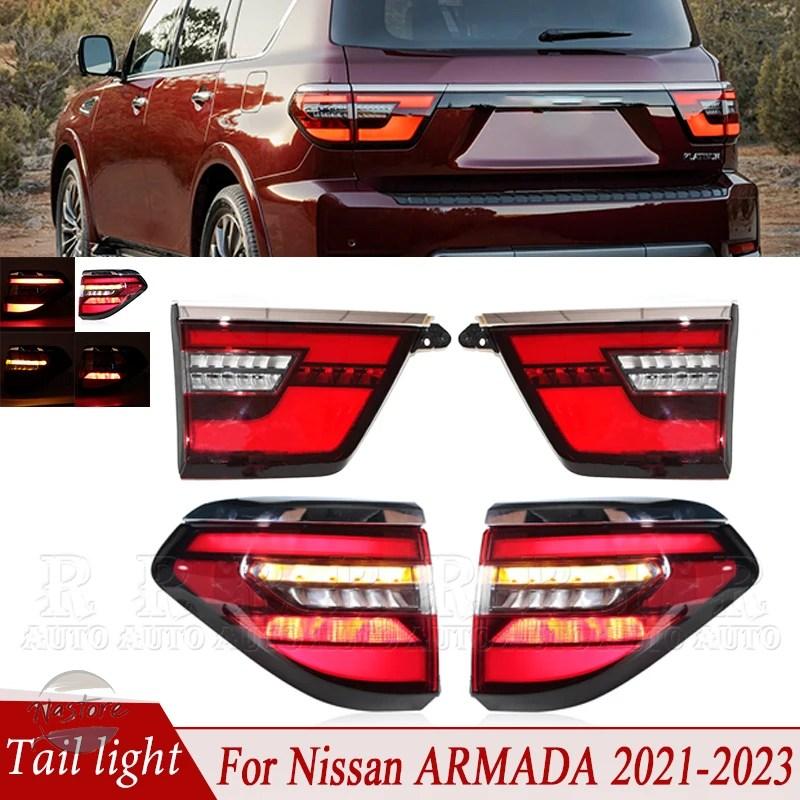 並行輸入品 日産 リア ブレーキ 日産 日産 アルマダ2021-23 LEDテールライトアセンブリウィンカーライトランプリバースランプLの画像