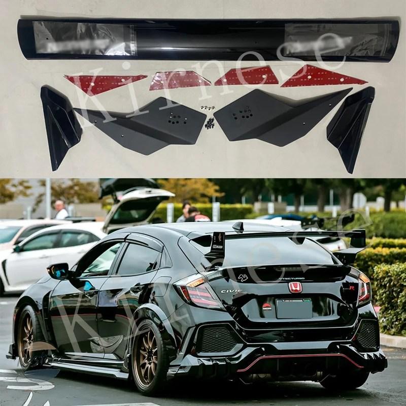 並行輸入品 シビック ハッチバック MUG GT スポイラー スポーティ FK7 FK8 タイプR 無限スタイル ABS ラスターブラック トランク ウィングの画像