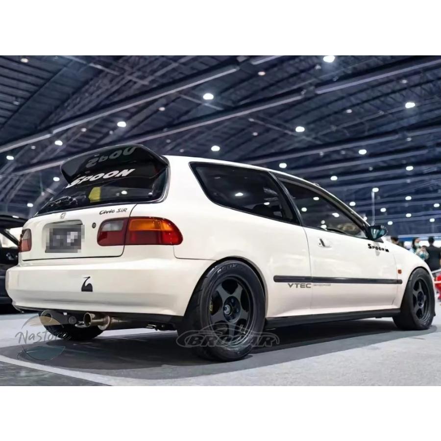 並行輸入品 ホンダ 1991--1995 ホンダ シビック EG6 GEN 5 ハッチバック FRP 素材 グロスブラック スポイラー トランクの画像