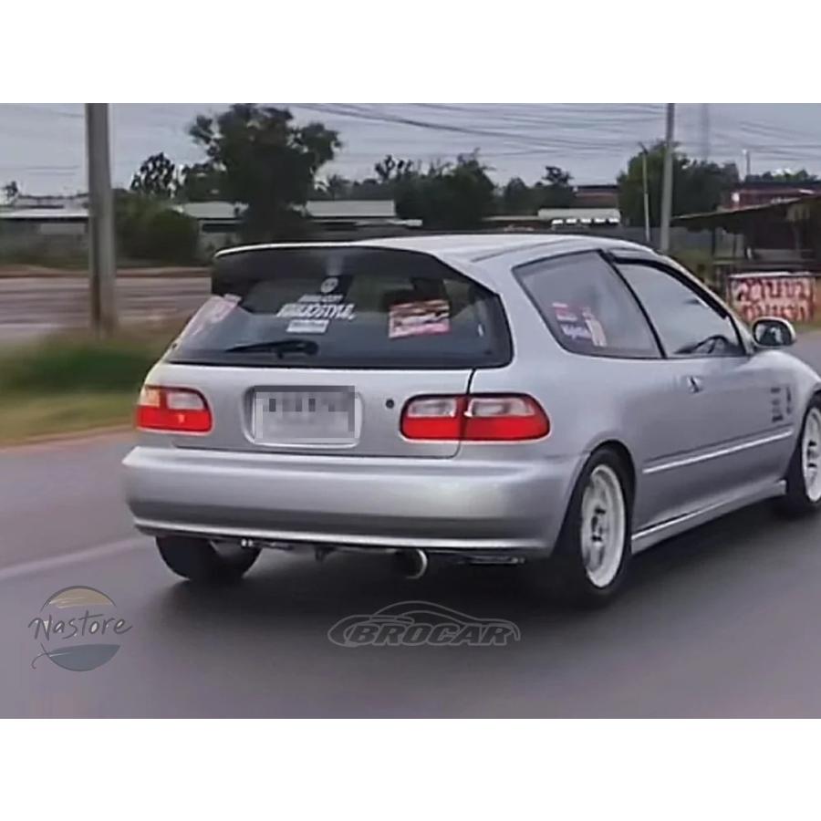 並行輸入品 ホンダ 1991--1995 ホンダ シビック EG6 GEN 5 ハッチバック FRP 素材 グロスブラック スポイラー トランクの画像