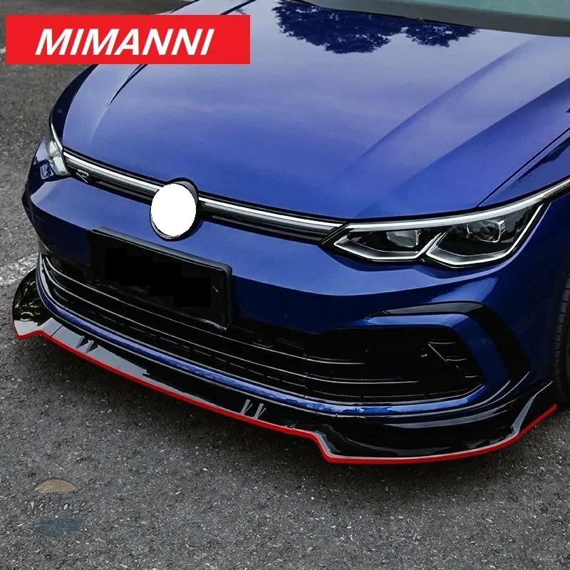 並行輸入品 フロント キット バンパーリップ ロアサイドスプリッター スポイラー ボディ カーボン ルック ブラック フォルクスワーゲン_9