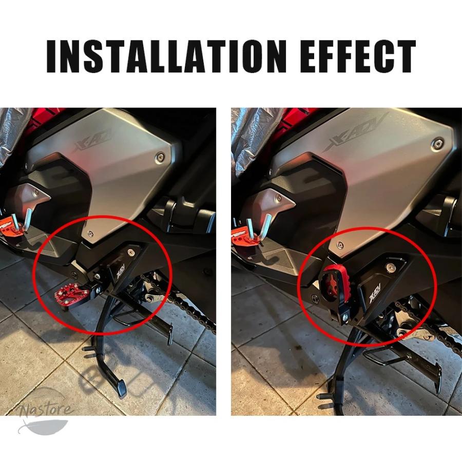 並行輸入品 ホンダ honda バイク ペダル リア 2025 x-adv フットスタンド 折りたたみ式フットレスト パッセンジャーフットペグ カスタムパーツ 部品の画像