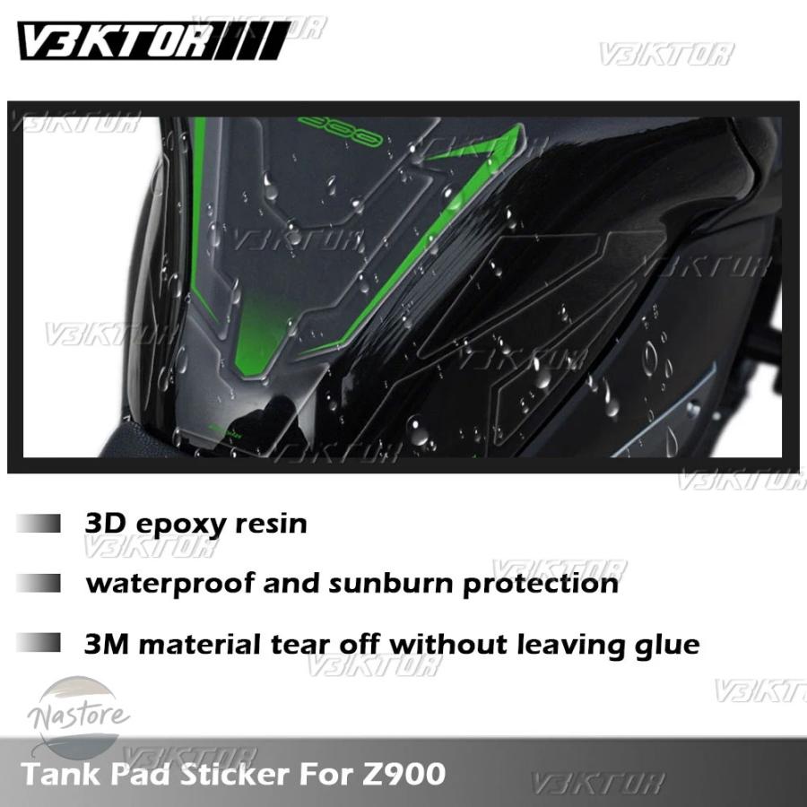 並行輸入品 z900 バイク リア カワサキ 2017-2025 3d ク燃料タンクパッドステッカー タンクキャップ デカール プロテクター カスタ_14