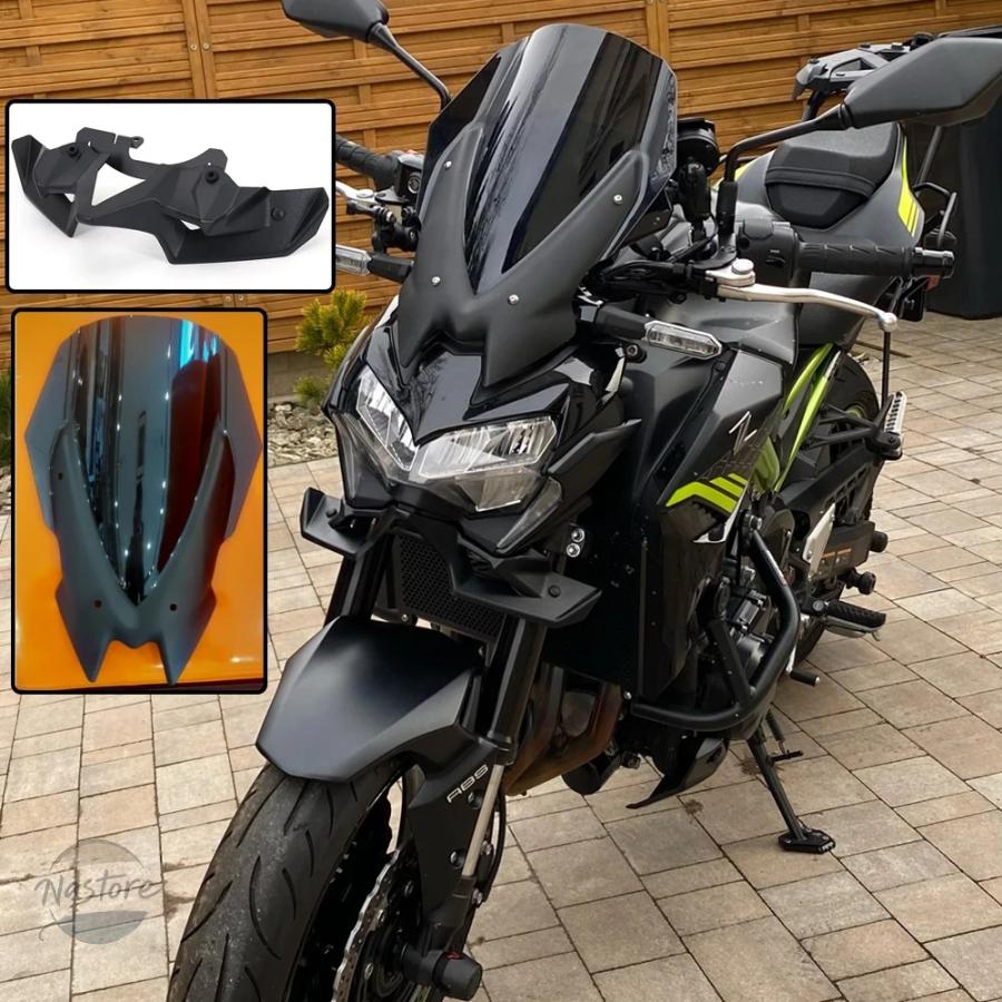 並行輸入品 z900 バイク スポイラー エアロ フロント ガラス ウィング