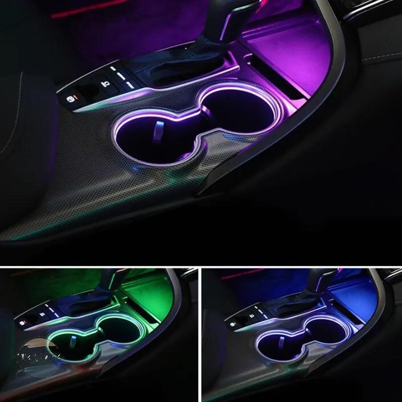 並行輸入品 トヨタ toyota カスタムパーツ アクセサリー カスタム 収納ボックスフレーム装飾 64色 ledランプ ウォーターカップホルダー カスタムパーツ 部品の画像