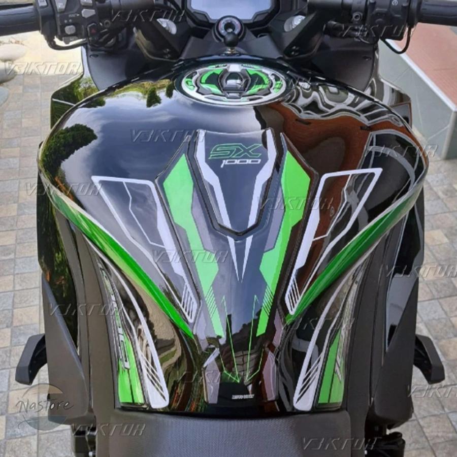 並行輸入品 バイク 3d樹脂タンクパッドステッカー タンクデカール z1000sx sx ニンジャ 1000 部品 カスタムパーツ アクセサリーの画像