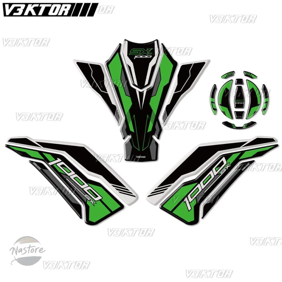 並行輸入品 バイク 3d樹脂タンクパッドステッカー タンクデカール z1000sx sx ニンジャ 1000 部品 カスタムパーツ アクセサリーの画像