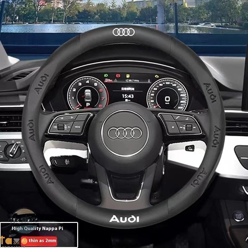 並行輸入品 アウディ a3 カバー ステアリング ホイール 滑り止め カーボン レザー a4 a5 a6 カスタムパーツ 部品 アクセサリーの画像