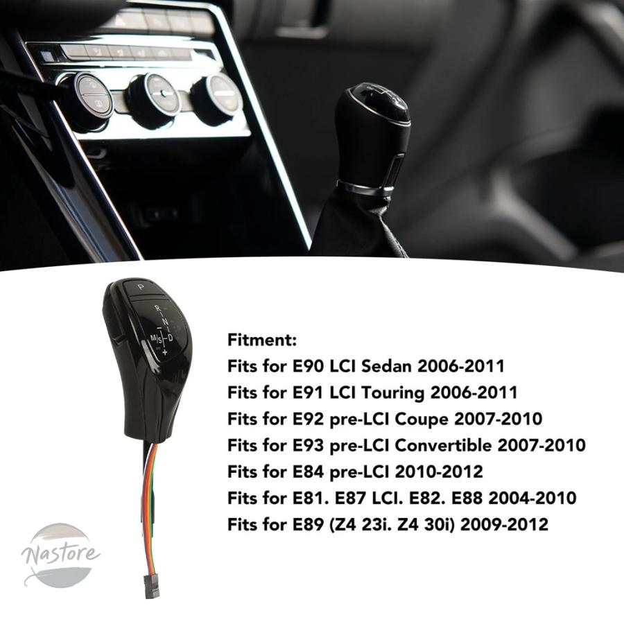 並行輸入品 BMW e90 シフトノブ カスタム ワンクリックスタートボタン ledギア カスタムパーツ 部品 アクセサリーの画像