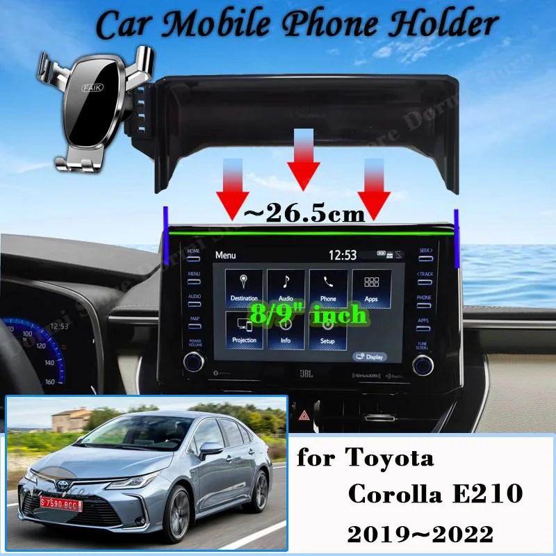 並行輸入品 トヨタ e210 カローラ 携帯電話 ホルダー toyota 8/9 インチ画面 2019 ? 2022 カスタムパーツ 部品 アクセサリーの画像