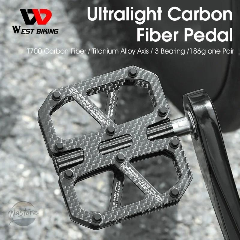 〇〇 並行輸入品 t700 バイク ペダル west biking 超軽量 カーボン 自転車