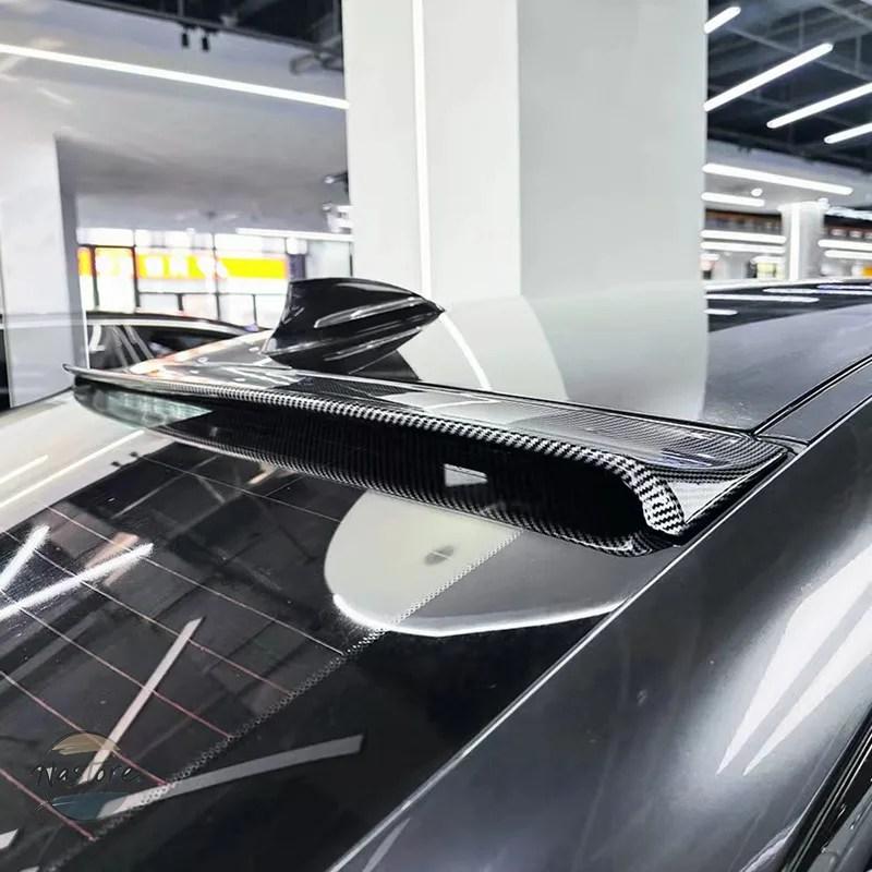 並行輸入品 BMW f32 カバー リア スポイラー ルーフスポイラー カスタム アクセサリー スポーツ ルーフ トランク ブラックカーボン エクステチューニングの画像