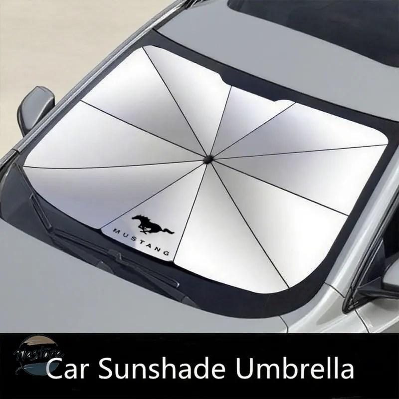 【並行輸入品】車 サンシェード傘車 サンシェードプロテクターパラソルインテリアフロントガラスフォード FORDマスタング GT シェルビーカー ...