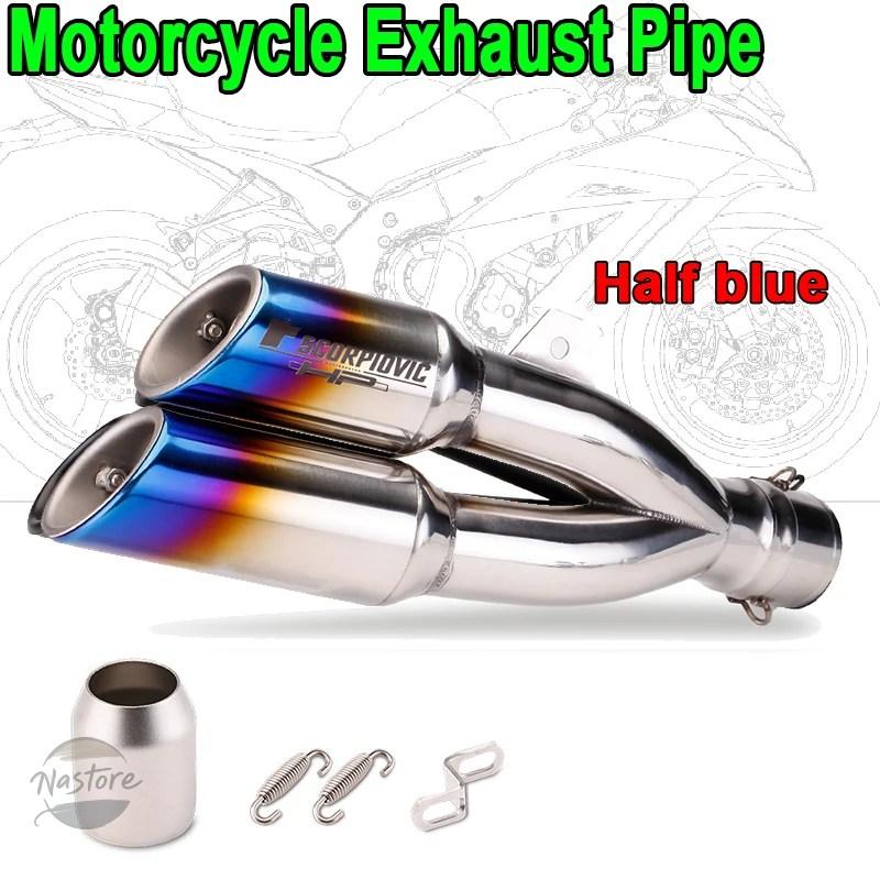 並行輸入品 z400 バイク マフラー 汎用 51 mm エスケープ デュアル穴