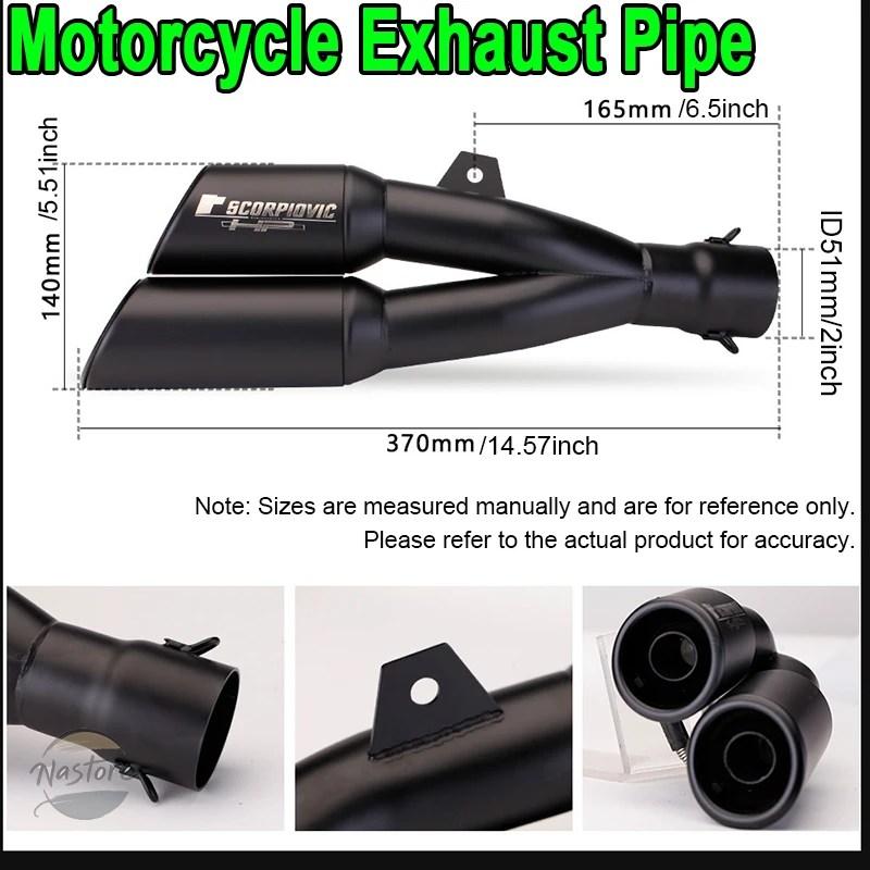 並行輸入品 z400 バイク マフラー 汎用 51 mm エスケープ デュアル穴