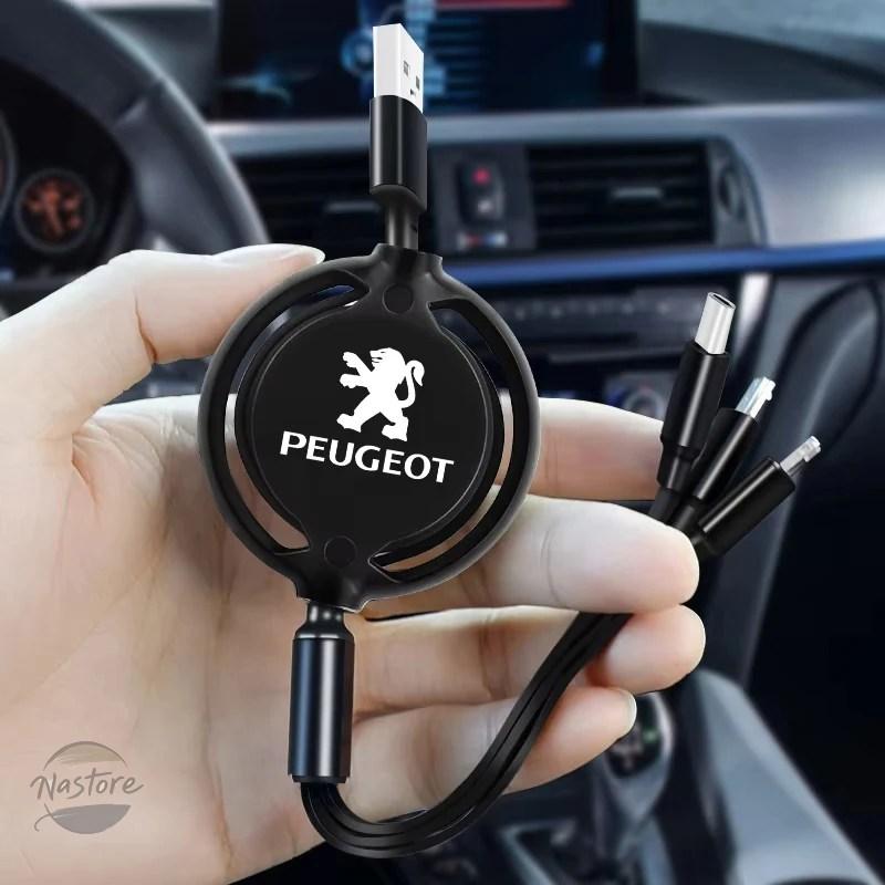 並行輸入品 プジョー 3 in 1 格納式マイクロデータワイヤー usb タイプ