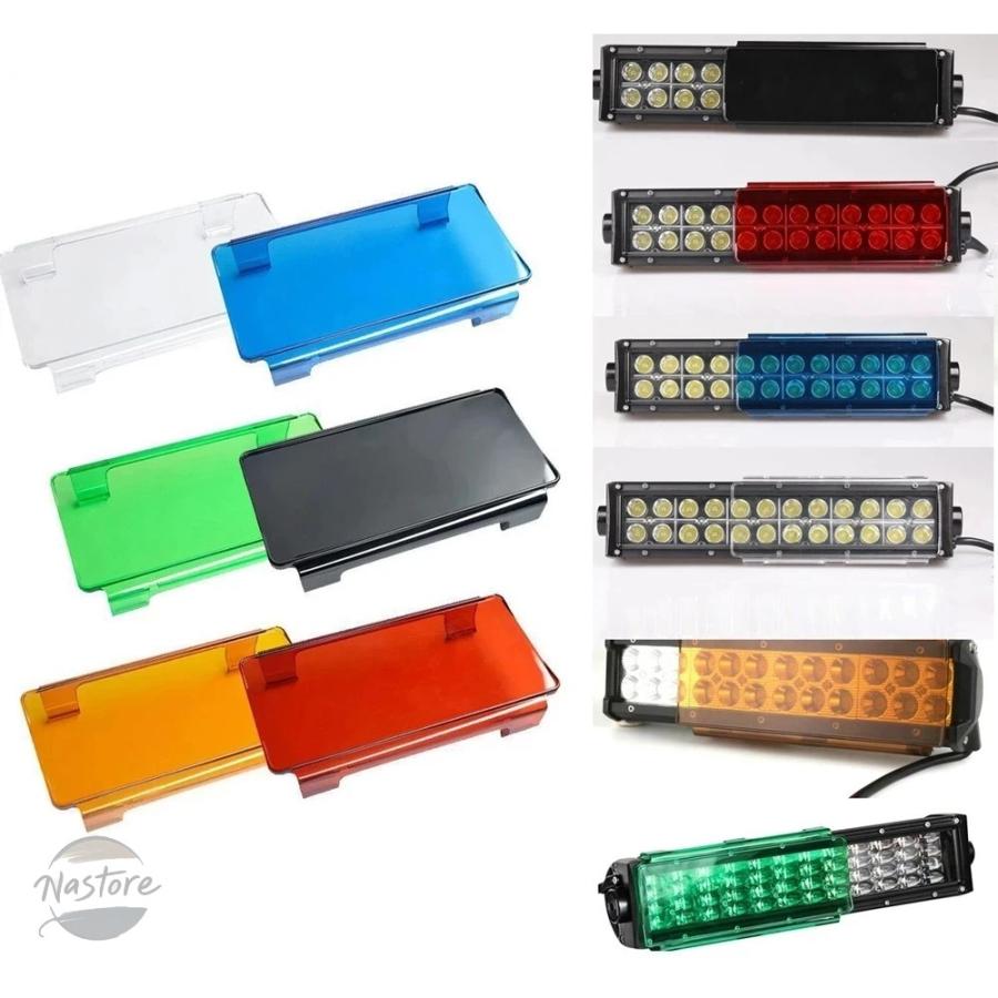 並行輸入品 カバー led作業灯バー 防塵保護 アンバー クリア ブラック レッド ホワイト カスタムパーツ 部品 アクセサリー_23