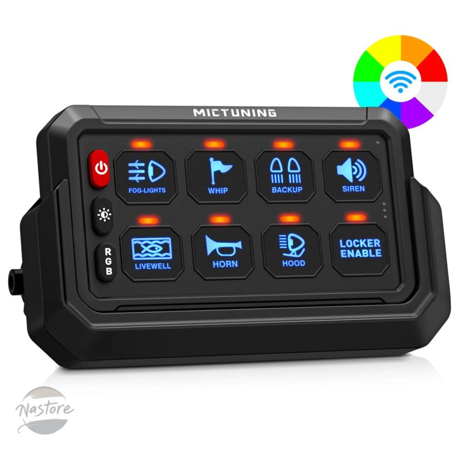並行輸入品 mictuning 12v 24v 8/12ギャングスイッチパネル ワイヤレス