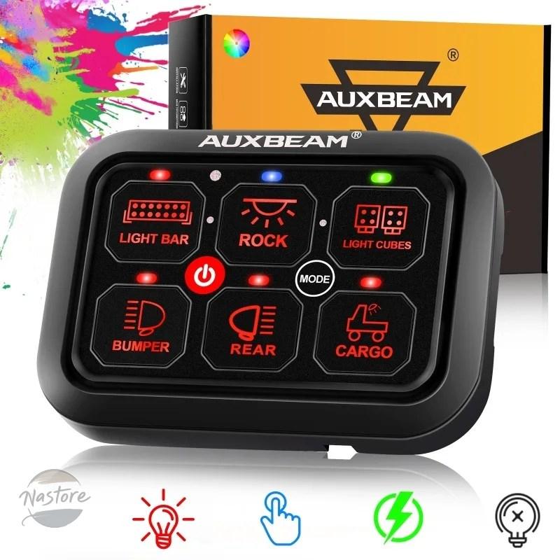 並行輸入品 リレー auxbeam 12v 24v 汎用 rgb 6ギャングスイッチパネル