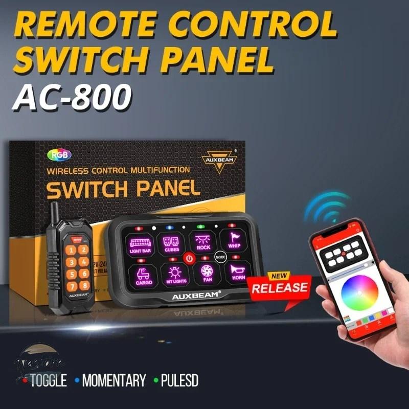 AUXBEAM 8ギャングスイッチ 並行輸入品 リレー auxbeam 8ギャングスイッチパネル（アプリ
