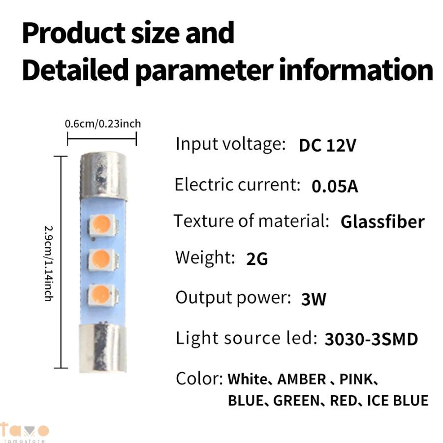 並行輸入品 ヤマハ ヒューズ 10個ac 8v ledランプ 白熱 電球 交換