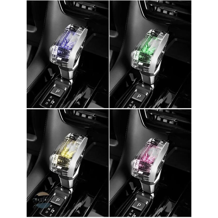 hさん専用 並行輸入品 汎 クリスタル シフト ノブ ledタッチイルミネーション 7色