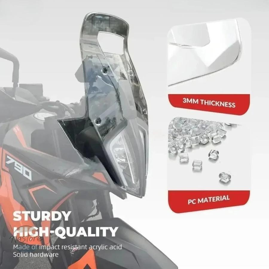 並行輸入品 バイク スクリーン 390 790 890 adv adventure 790adv 2019 2022 2020 アクリルラリー風防 カスタムパーツ 部品 アクセサリーの画像