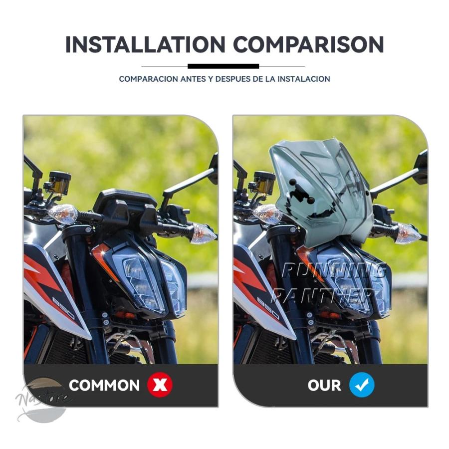 並行輸入品 バイク スクリーン 790 890 duk 2018 2020 22 フロント フェアリング カスタムパーツ 部品 アクセサリーの画像