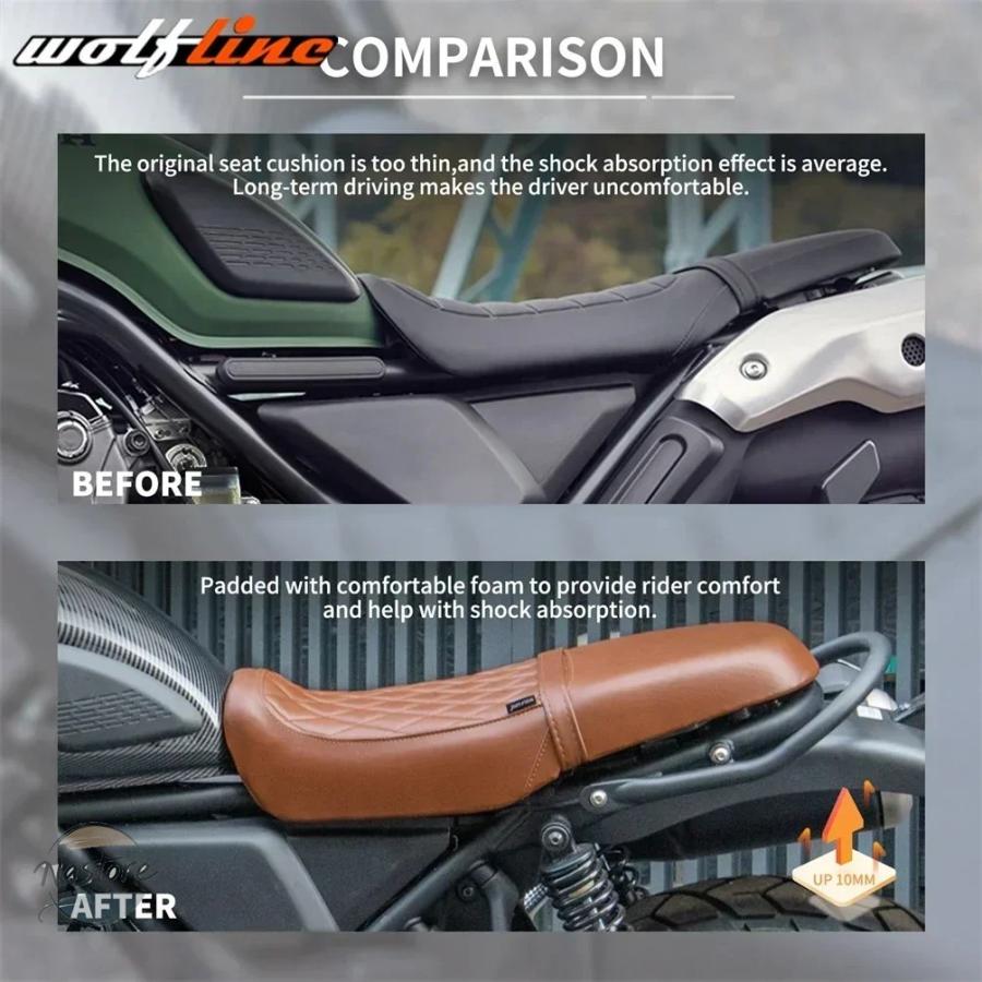 並行輸入品 ホンダ cl250 wolfline 2アップシート パッド ライダー