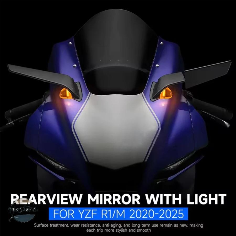 並行輸入品 r1 ヤマハ ミラー 2020 2025年式 yzf m ledウィンカー