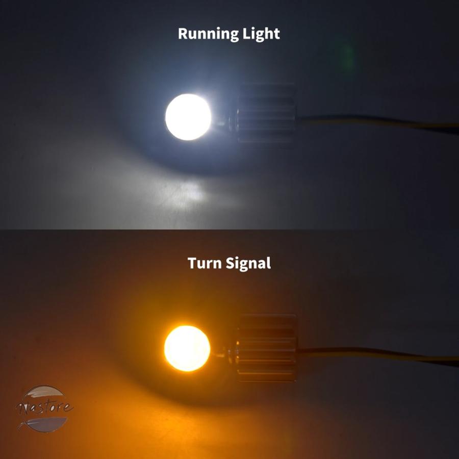 並行輸入品 ミニ バイク led miniランプ ウィンカー アンバー ライト 2個 12v カスタムパーツ 部品 アクセサリーの画像