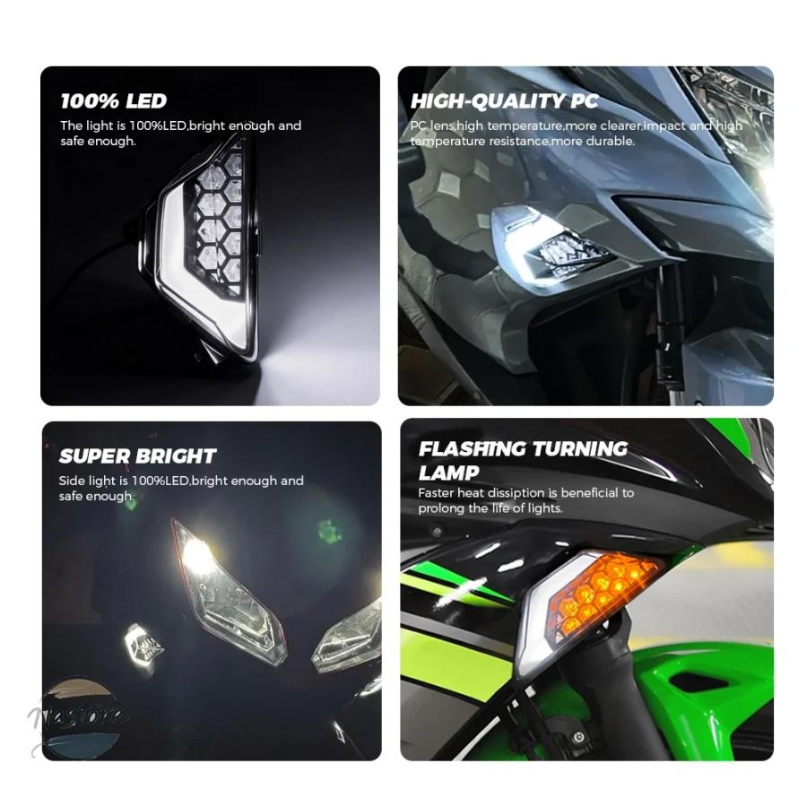 並行輸入品 ex300 カワサキ ウインカー ledフロントウィンカー