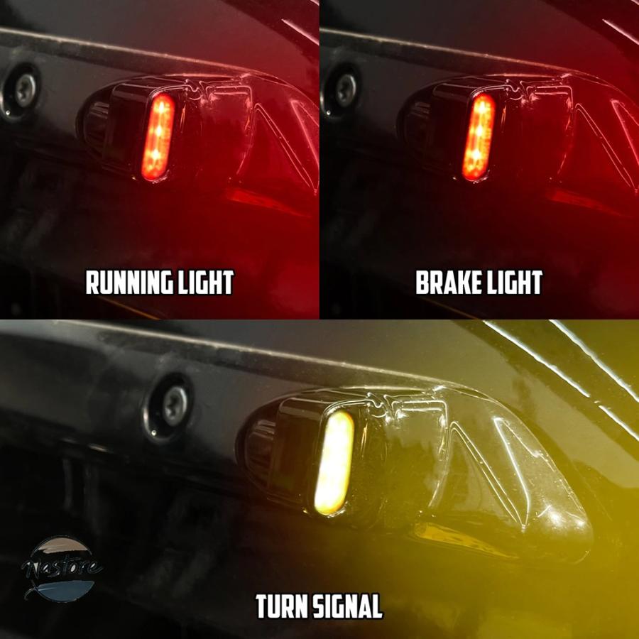 並行輸入品 バイク ブレーキ led インジケーター ライト リアウィンカー カスタムパーツ 部品 アクセサリーの画像