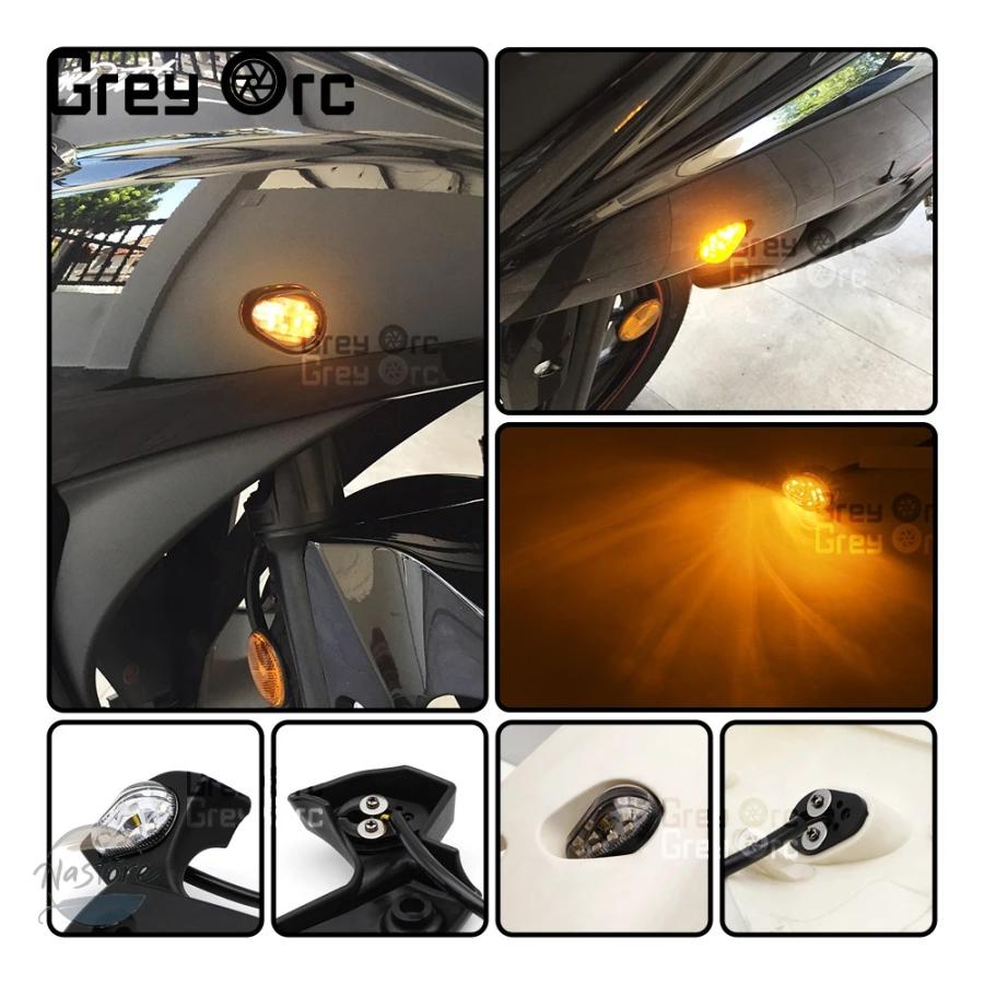 並行輸入品 mt01 ヤマハ バイク mt25 mt03 mt07 mt09 mt10 汎 2線 led ミニ miniウィンカーライト カスタムパーツ 部品 アクセサリー_15