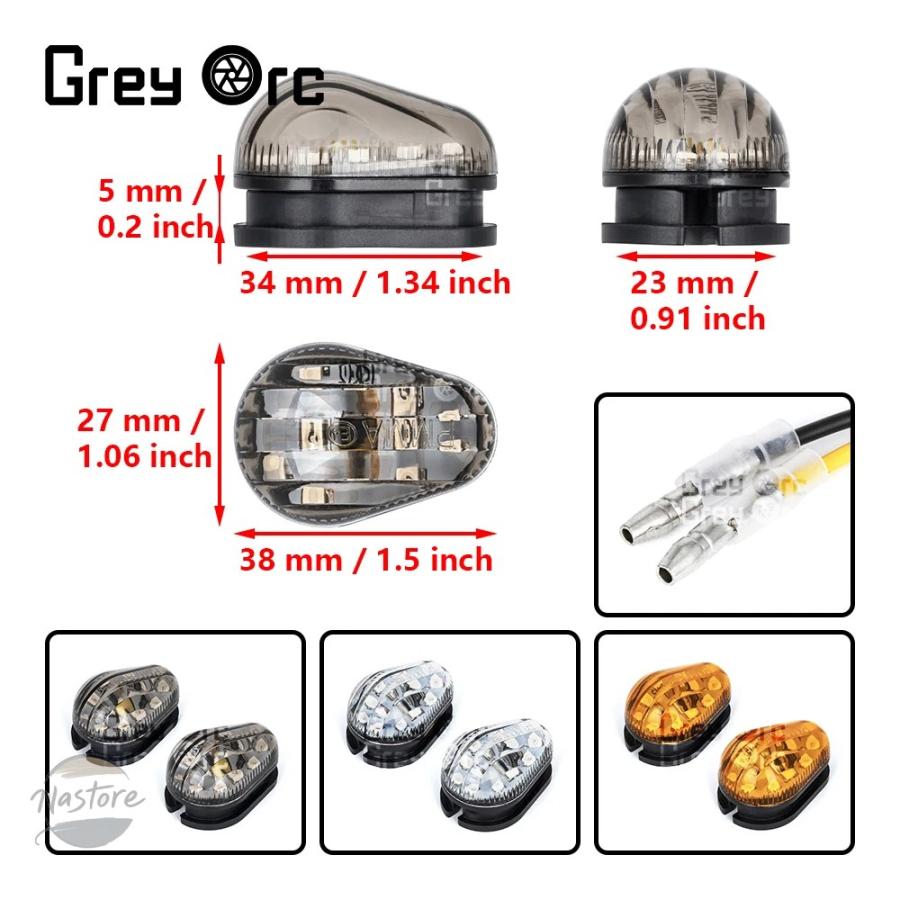 並行輸入品 mt01 ヤマハ バイク mt25 mt03 mt07 mt09 mt10 汎 2線 led ミニ miniウィンカーライト カスタムパーツ 部品 アクセサリー_16
