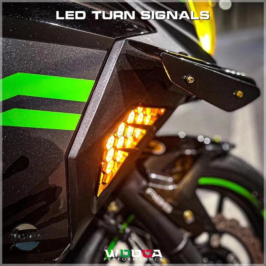 並行輸入品 zx25r カワサキ ledフロントウィンカー ニンジャ 400 250