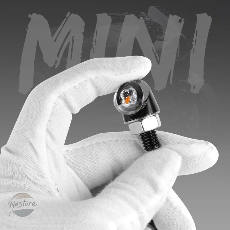 並行輸入品 ミニ バイク 8mm led ウィンカーライト ランプ インジケーター フラッシャー カスタムパーツ 部品 アクセサリーの画像