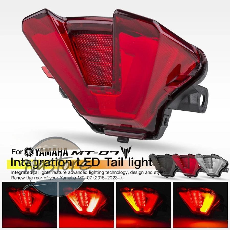 パーツ shin 並行輸入品 mt-07 ヤマハ バイク テールライト ブレーキ 2018-2023 一