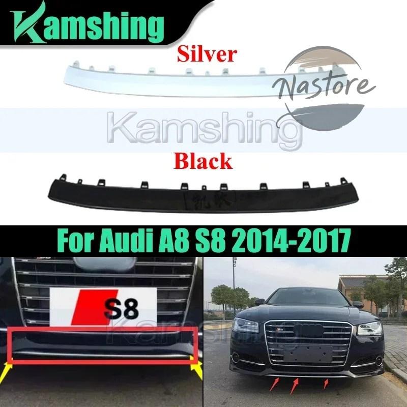 並行輸入品 アウディ A8 S8 2014 2015 2016 2017 4H0807110 用 フロントバンパー 下部スポイラー 下部ディフューザー リップの画像