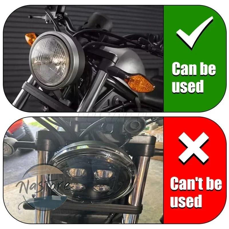 並行輸入品 cmx300 ホンダ honda バイク カバー ヘッドライト ヘッド ライト フェアリング ランプカウルマスク マットブラック rebel カスタムパーツ 部品_4