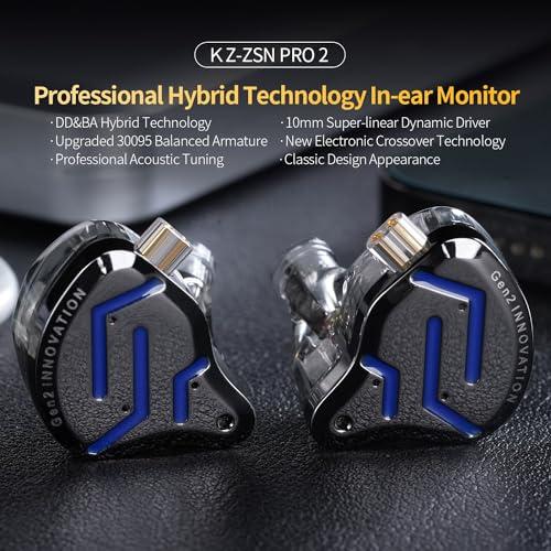 Yinyoo カナル型 イヤホン 有線 KZ ZSN Pro2 イヤモニ DD&BA